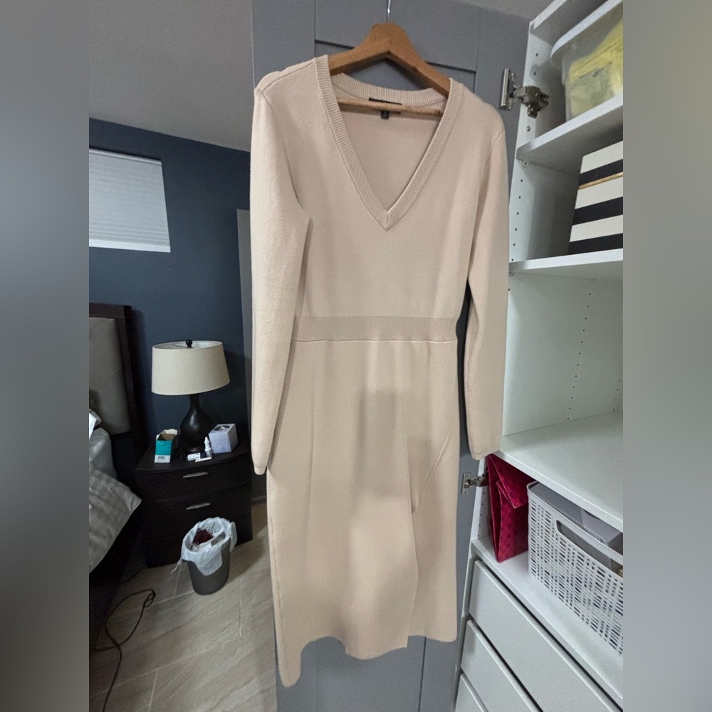Lulu's Cream Sweater Dress